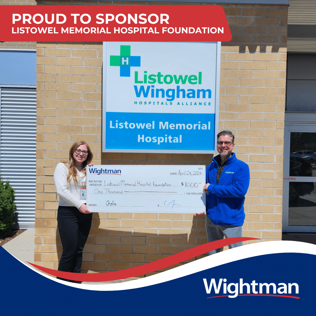 Listowel Memorial Hospital Foundation Donation Wightman